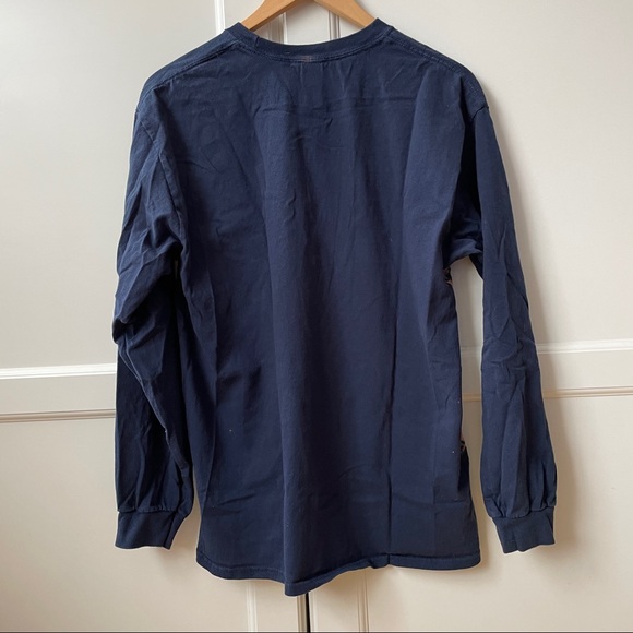 Navy and Orange Tie Dye Long Sleeve - Picture 2 of 6